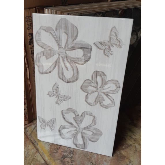 Keramik Dinding 25x40 CRESSIDA DECO GREY Mulia