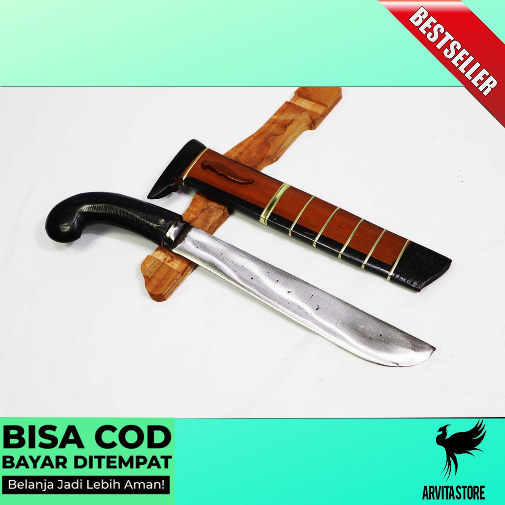 Golok Polet Hitam GOLOK Kerja kebun Serbaguna Kayu Rasamala bahan Baja Per mobil asli