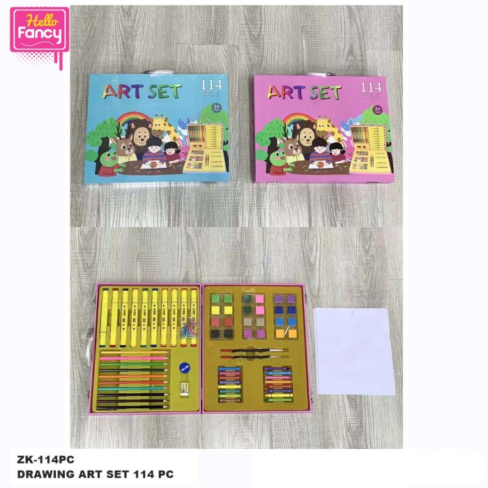 Drawing Art Set Crayon Alat Tulis Melukis 114 Pcs / Crayon Set