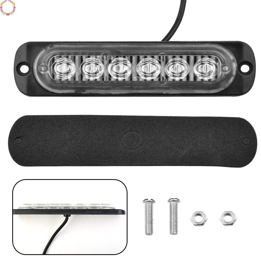 Lampu Strobo Bar Kit 6led Beacon Lensa Hazard Mobil Pengganti Plastik