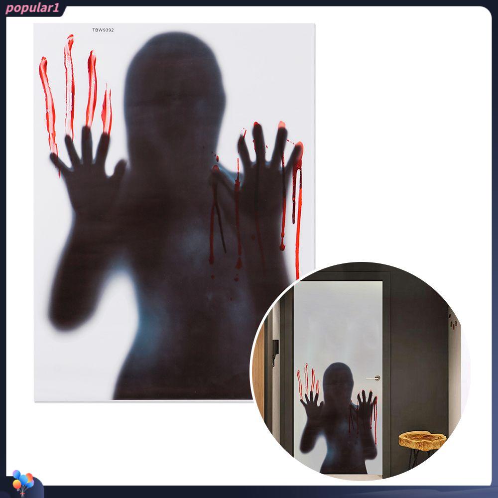 Populer Halloween Stiker Dinding Festival Perlengkapan Horror Style Dekorasi Rumah Pesta Ornamen