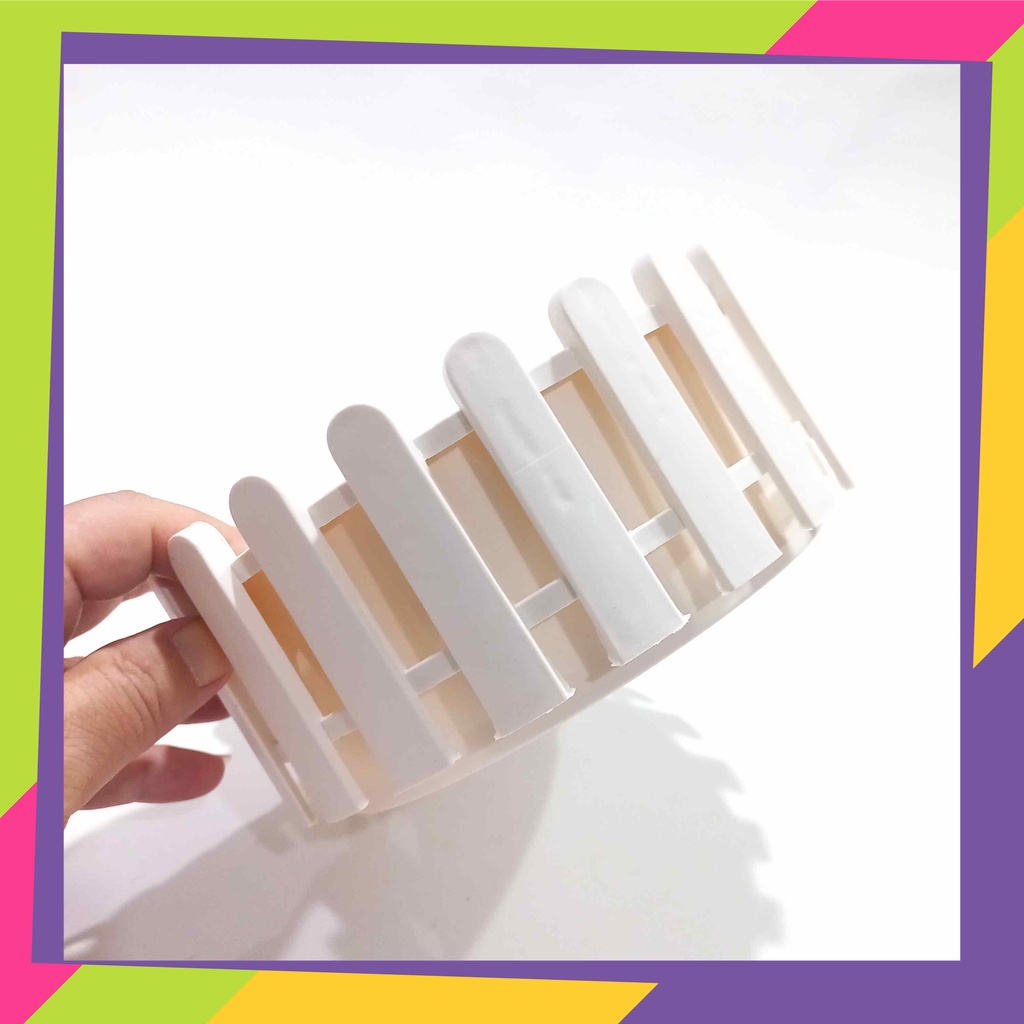 1879 / Pot bunga bulat pagar plastik / Vas bunga tanaman artificial / Vas bunga hias aesthetic