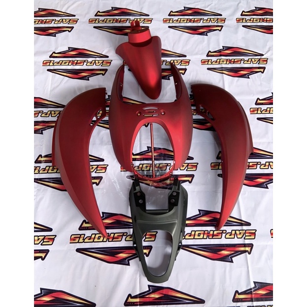FULL BODY HALUS SCOOPY KARBU MERAH doff PLUS COVER LAMPU BELAKANG