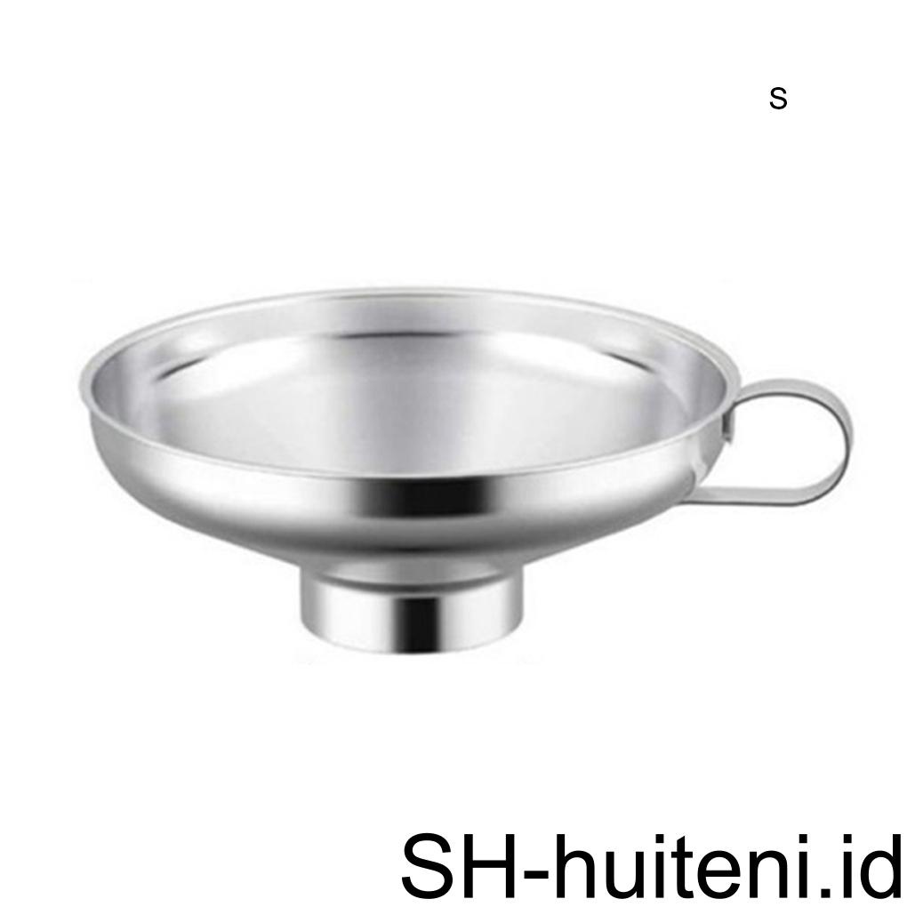 Corong Bubuk Saringan Logam Stainless Steel Tahan Karat Firma Struktur Kekerasan Permukaan Halus Alat Penyaringan Gadget Dapur