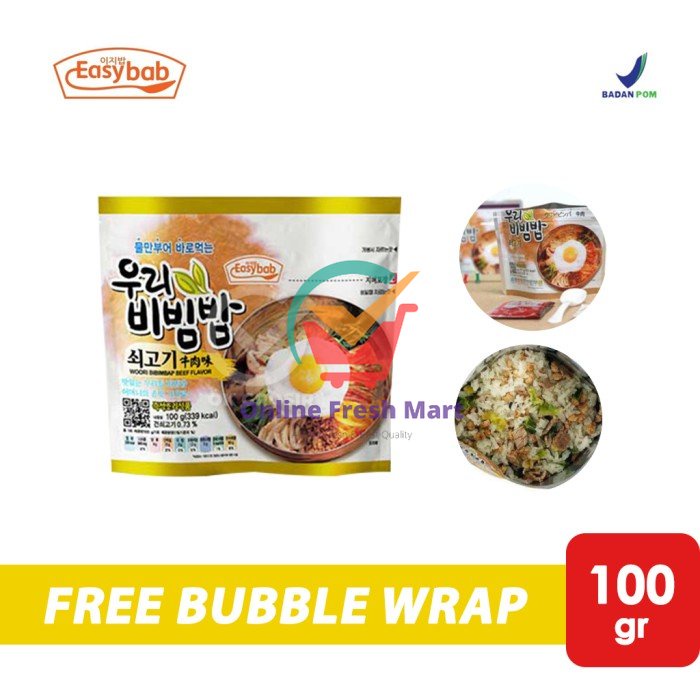 

Chammi Food Easy Bab / Bibimbap Beef Nasi Instant Daging Sapi [100 gr] - Online Fresh Mart Denpasar