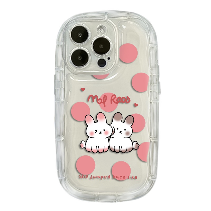 Casing Transparan Kucing Pasangan Lucu Kompatibel Untuk IPhone Casing13 12 11 14 Pro Max XS X XR 8 +7Plus Silikon Lembut Shockproof Casing Phone Cover Cell Precticer