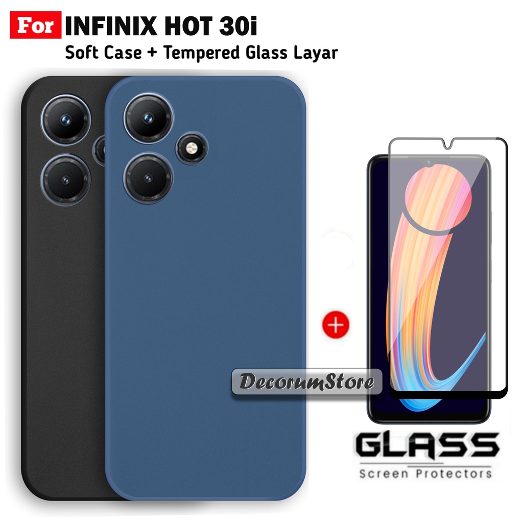 Caisng Hp INFINIX HOT 30 30i NFC Soft Case Matte Anti Licin Free Screen Guard Handphone