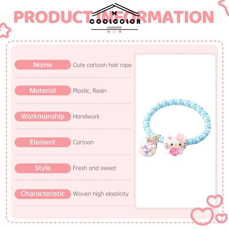 COD❤️Karet Rambut Cartoon Sanrio Hair Rope Ikat rambut berwarna- cl