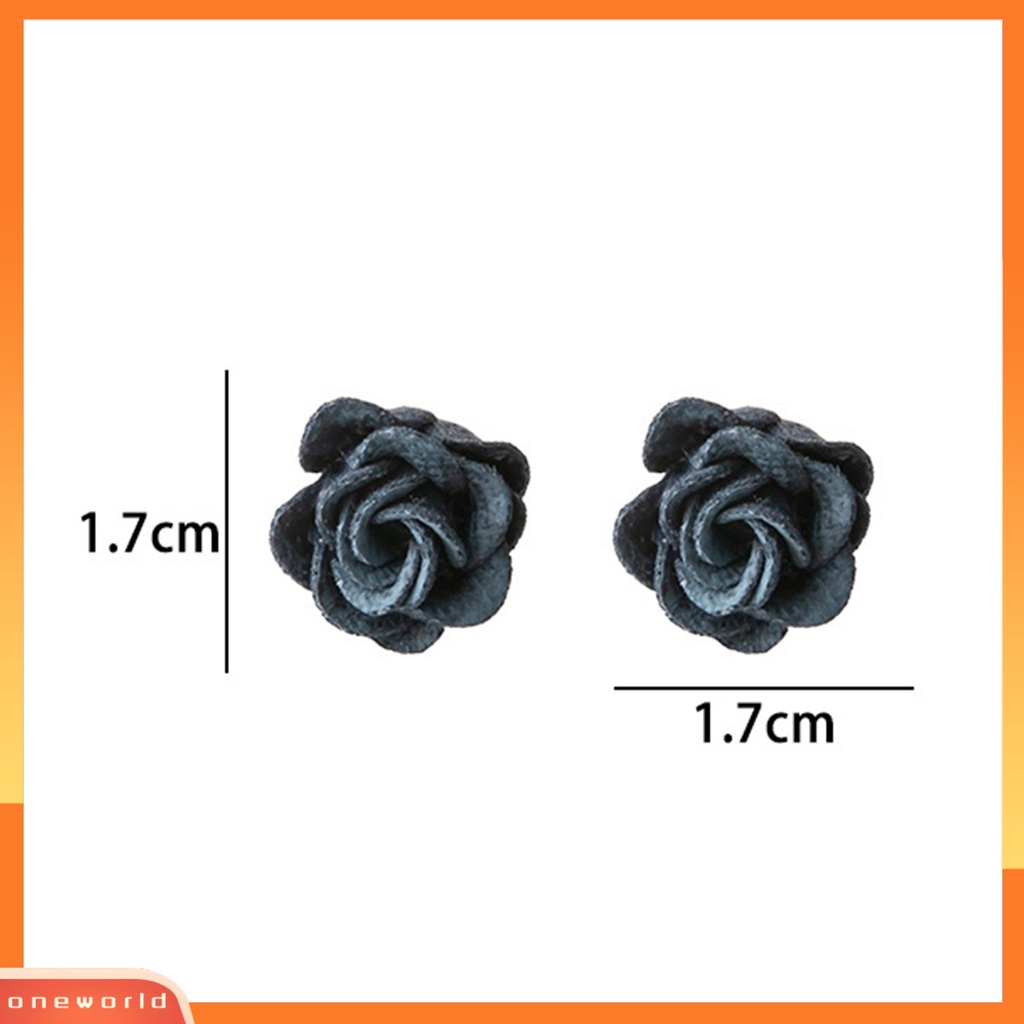 [WOD] 1pasang Anting Wanita Gaya Gelap Indah Telinga Dekorasi Kepribadian Biru Enchantress Rose Retro Ear Studs Untuk Pacaran