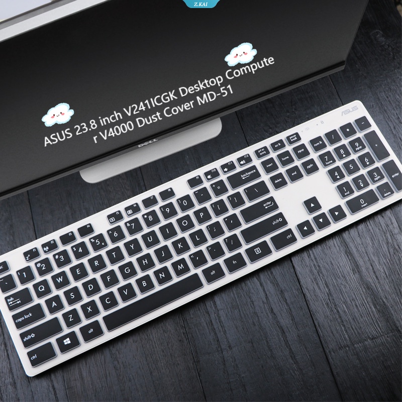 Cover Keyboard Komputer Untuk ASUS 23.8 Inch V241ICGK Komputer Desktop V4000 Penutup Debu MD-51 Silikon Pelindung Kulit Keyboard Film TPU Clear Cover Pelindung [ZK]