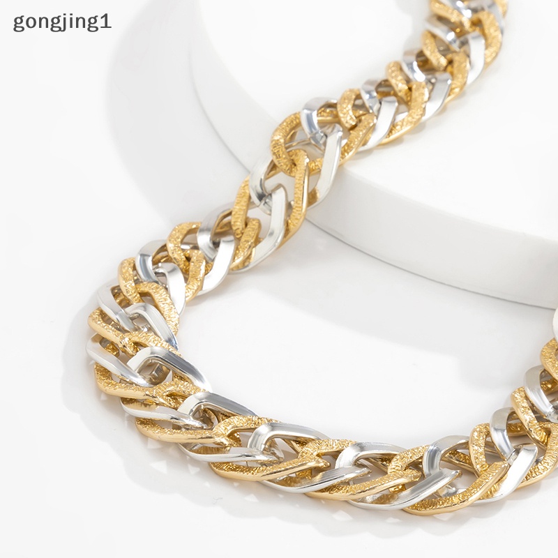 Ggg Kalung Choker Punk Hip Hop Untuk Wanita Statement Gothic Cuban Chunky Necklace ID