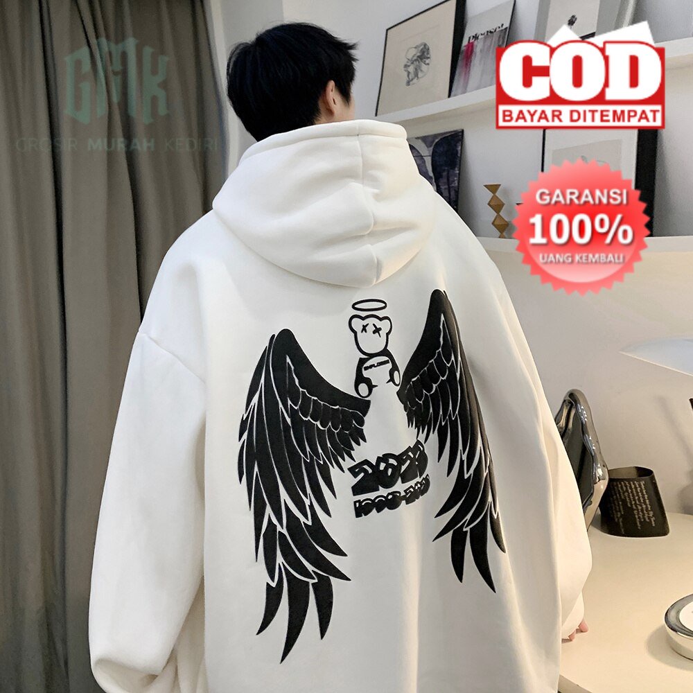 FREE ONGKIR Promo Hoodie ANGEL BEAR Jumbo Bigsize UP to 5XL Jaket Fleece Korean Style Wanita Pria Ulzzang Style Trendy