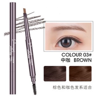 2 in 1 Pensil Alis Anti Air Putar Otomatis Eyebrow Pencil dengan Sikat Alis MY ONLY