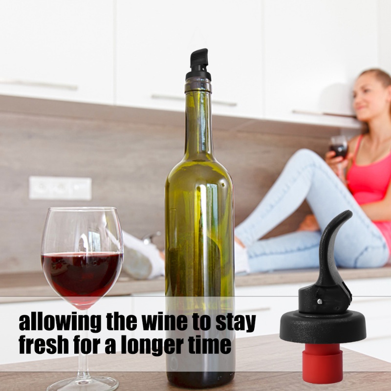 [Harga Grosir] Air Pumping Red Wine Botter Plug Anti Bocor Champagne Beer Cork Cap Vacuum Sealed Botol Stopper Dengan Pembuka Minuman Praktis Alat Fresh-keeping