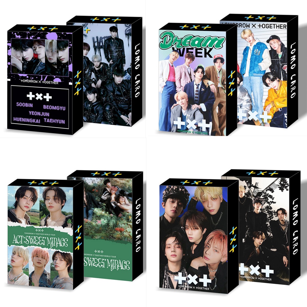 30pcs /box TXT Album ACT: SWEET MIRAGE Photocards Kartu Lomo Tomorrow X Together Kpop Postcards