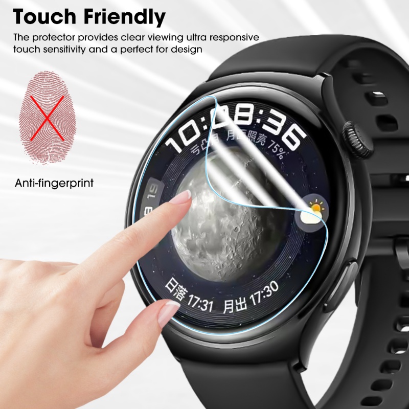 Film TPU Hydrogel Transparan Tipis Sederhana 1Pc Anti Minyak Tahan Air HD Pelindung Layar Jam Tangan Untuk Huawei Watch4 /4 Pro