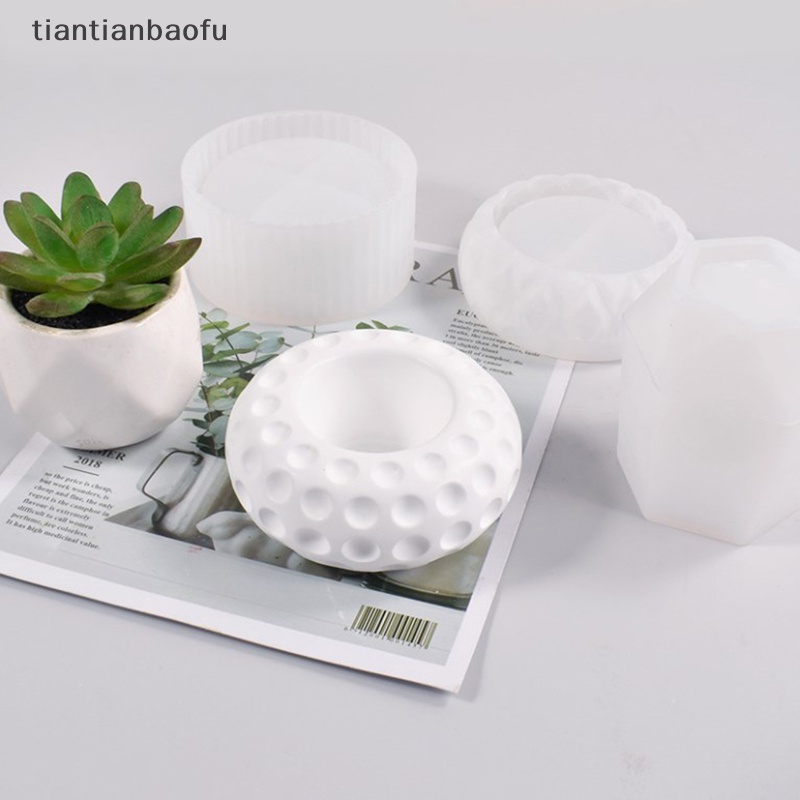 [tiantianbaofu] Diy Vas Tanaman Silikon Cetakan Holder Pot Bunga Ornamen Art Mould Dekorasi Rumah Butik