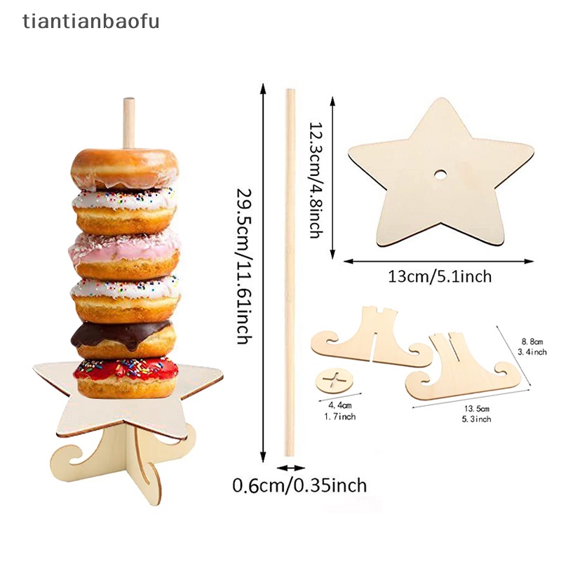 [tiantianbaofu] 1pcs Stand Display Donat Donut Dekorasi Pesta Tempat Donat Pesta Pernikahan Butik