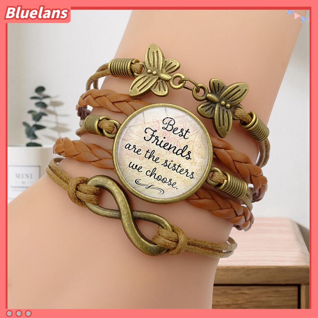 [BLS] Gelang Gaya Retro Multi-layer Brown Women Vintage Bracelets Untuk Sahabat