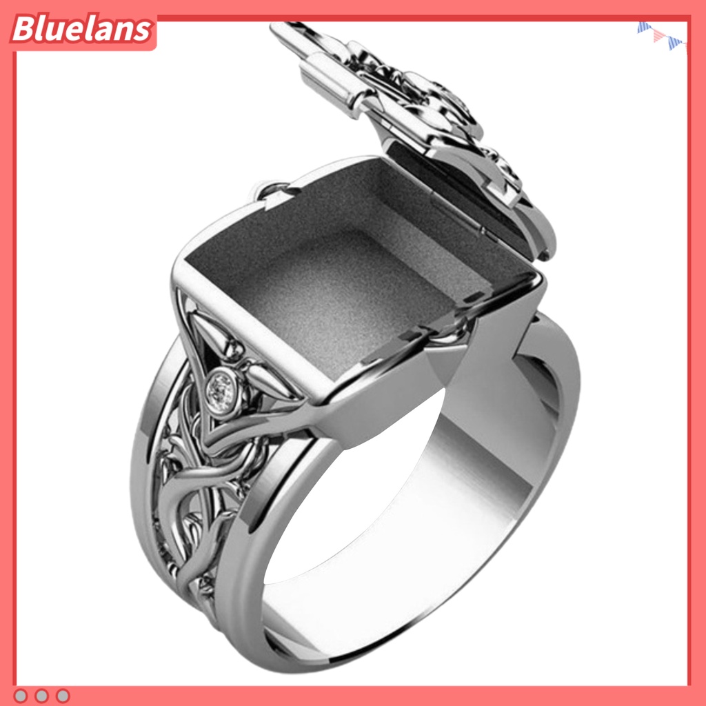 [BLS] Pria Fashion Tidak Teratur Cekung Cembung Dapat Dibuka Tutup Cincin Kreatif Perhiasan Hadiah