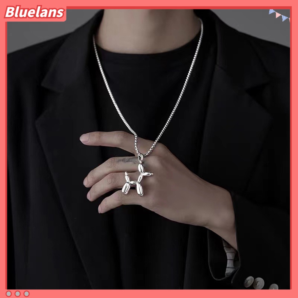[BLS] Sweater Kalung Hypoallergenic Kasual Minimalis Alloy Halus Hadiah Perhiasan Fashion Pria Wanita Liontin Anjing Rantai Panjang Untuk Pacaran