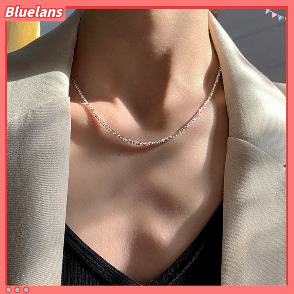 [BLS] Wanita Kalung Cahaya Mewah Geometris Adjustable Ekstensi Rantai Anti Luntur Dekorasi Hadiah Ulang Tahun Berkilau Klavikula Rantai Choker Kalung Perhiasan Halus Untuk Pacaran