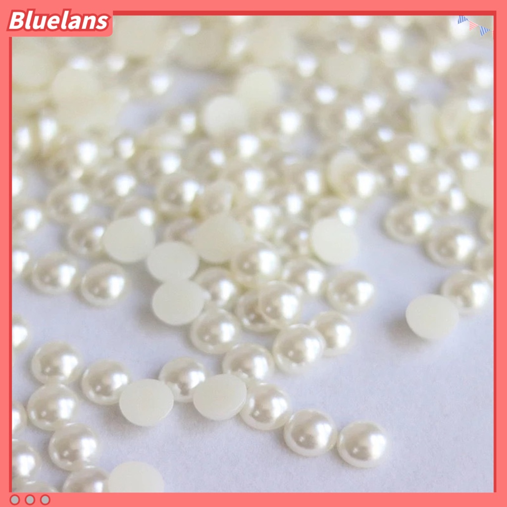 [BLM] 1tas Nail Art Dekorasi Gaya Jepang Tiga Dimensi DIY Mini Setengah Bulat Faux Pearl Nail Charms Untuk Manicurist