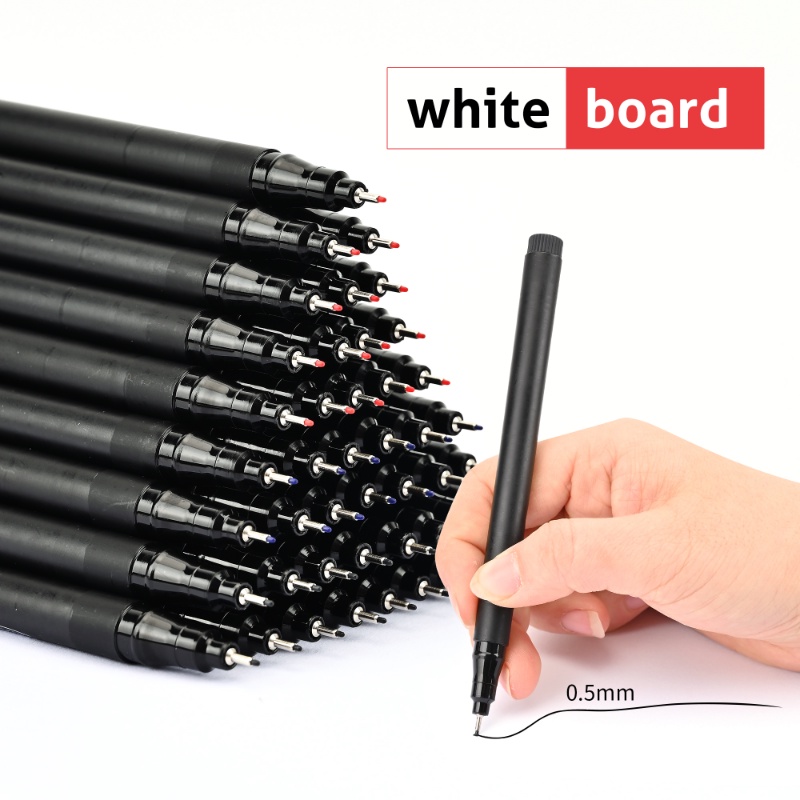 0.5mm Dihapus Waterproof Whiteboard Marker Pen/ Tahan Lama 3warna Tahan Aus Pena Penanda Grafiti Cepat Kering Alat Tulis Siswa