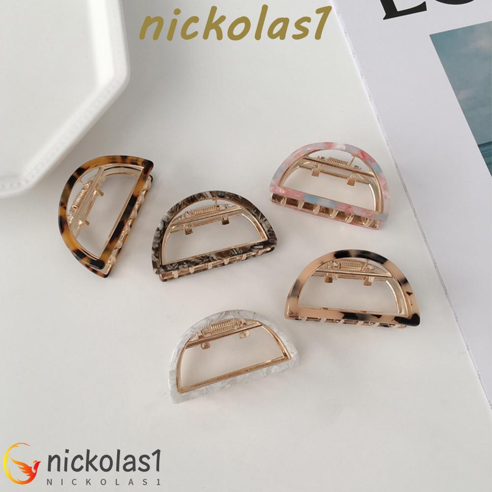 Nickolas1 Hair Claws Fashion Vintage Wanita Disk Rambut Hollow MiddleSize Ponytail Holder