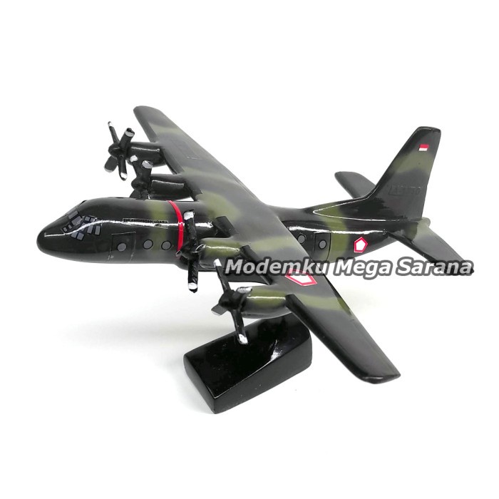 Diecast Miniatur Pesawat Terbang Hercules TNI AU A1310 20x26x7 cm