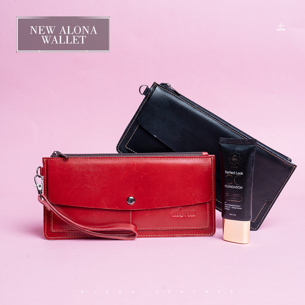 Dompet Panjang Wanita Terbaru/ Dompet Alona Shania kulit Sapi asli/Dompet Minimalis/Dompet Wanita Ke