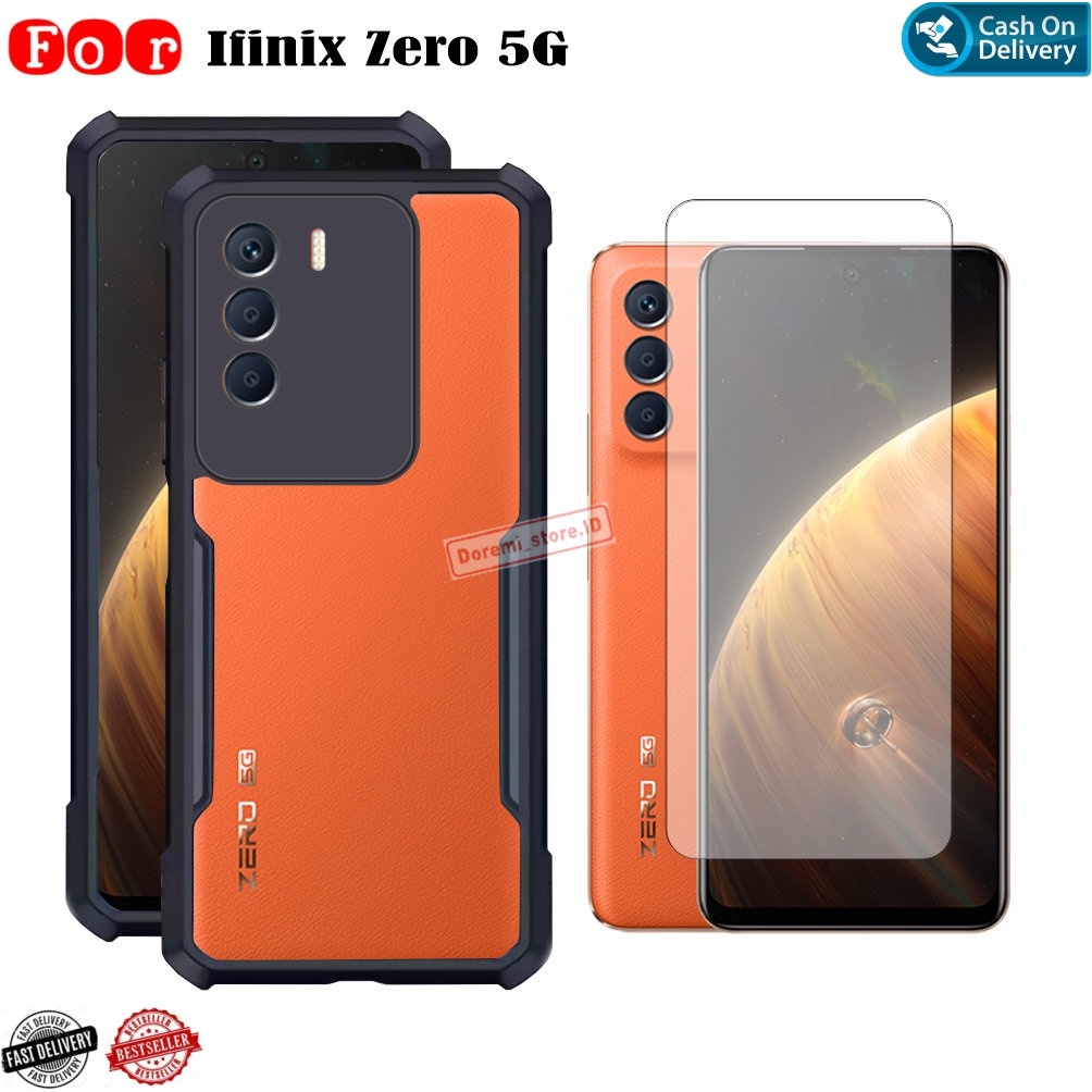 Hard Case Infinix Zero 5G 2023 Casing Fusion Transparan pelindung layar