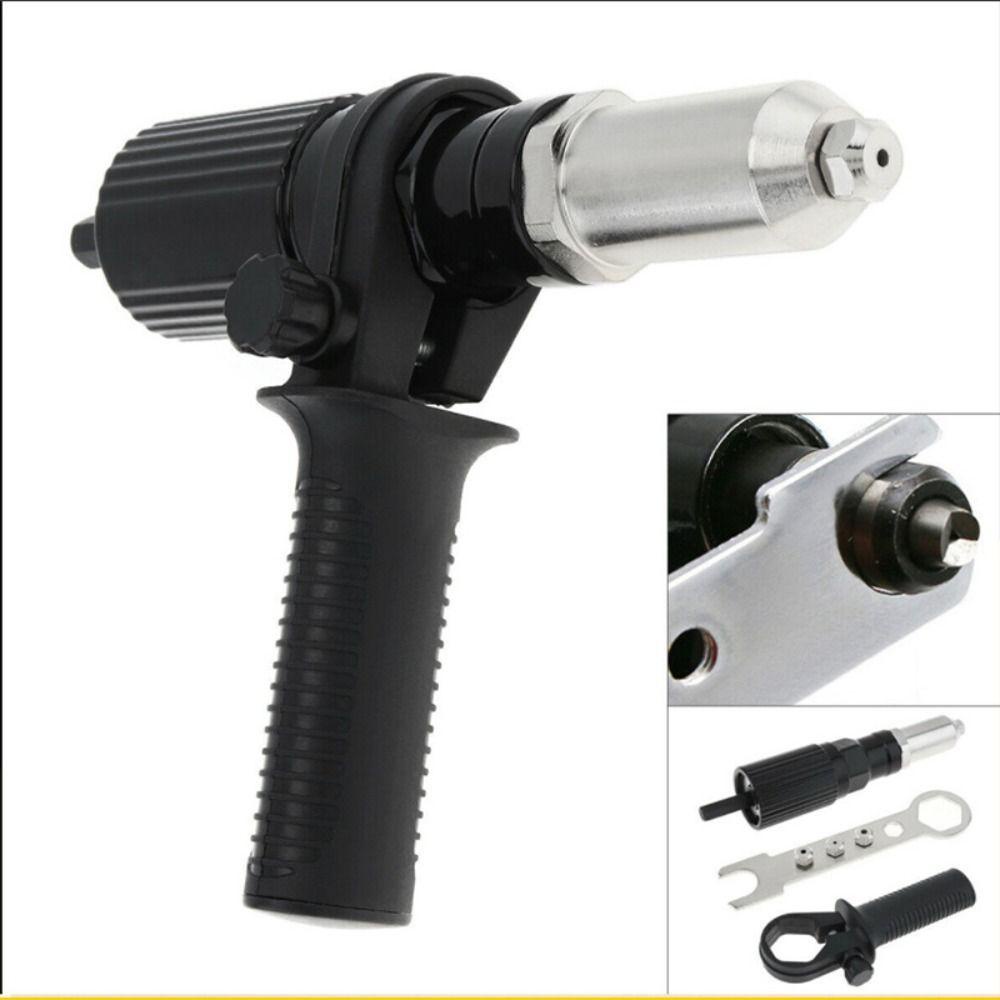 Populer Rivet Gun Adapter Kit Sambungan Bor Listrik Yang Dapat Dilepas Dengan Pegangan Kunci Pas Power Drills Aksesoris Untuk Menarik Alat Rivet