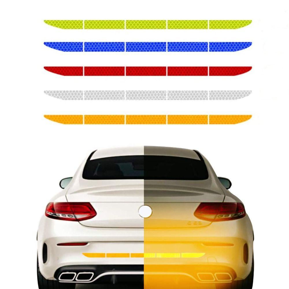 Lanfy Stiker Reflektif Mobil Kepribadian 90 cm 5 Pcs/set Mobil-styling Eksterior Peringatan Aksesoris Eksterior Tape Reflektif Mobil Tahan Air Stiker Tanda Peringatan Keselamatan