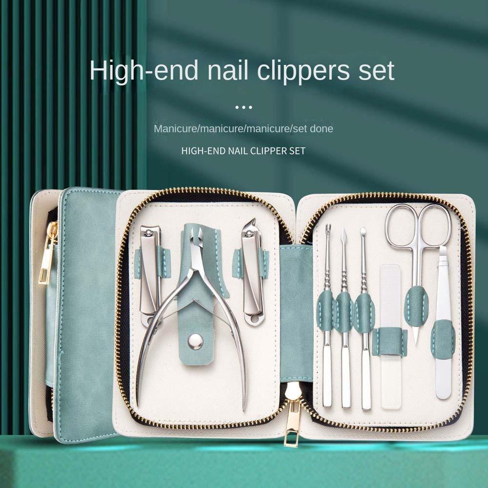 Needway Gunting Kuku Set Perawatan Kuku Profesional Kualitas Tinggi Kutikula Nipper Kuku Sanding Pedicure Earpick Pinset Alis Manicure Tool