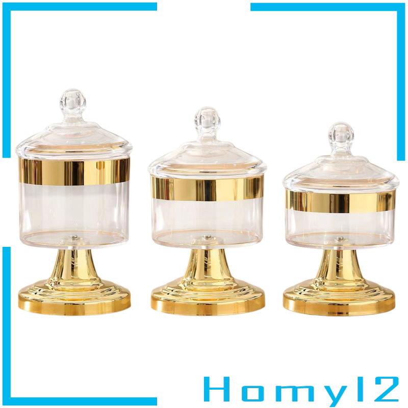 [HOMYL2] Toples Permen Visible Dekorasi Dengan Tutup Toples Penyimpanan Untuk Asrama Pesta Ruang Tamu