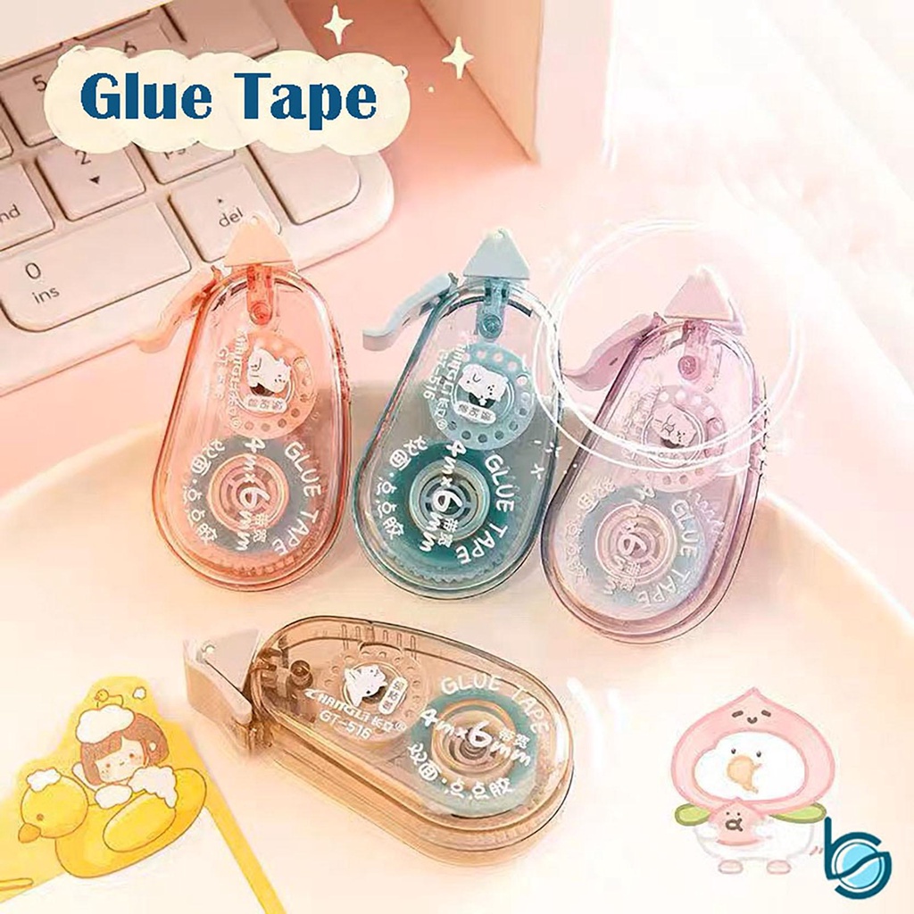 

Glue Tape Motif Lucu Bentuk Tip Ex/Adhesive roller double tape Lem Roller Tape Super Kuat Tidak Beracun - Best Stationary
