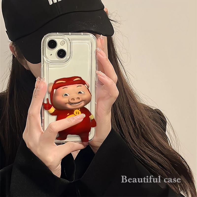 IPHONE Yeah Pigs Soft Phone Case Kompatibel Untuk Iphone14 13 11 12 Pro XS Max X XR 7 +8 Plus Pasangan Casing Silikon TPU Shockproof Cover