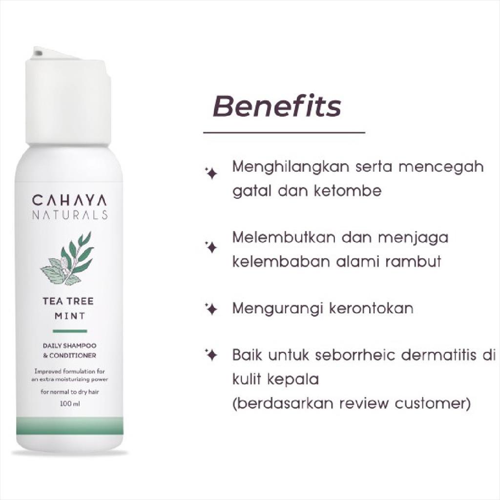 Cahaya Naturals Daily Shampoo and Conditioner 100ml 12060105 100 ml Tea Tree Mint