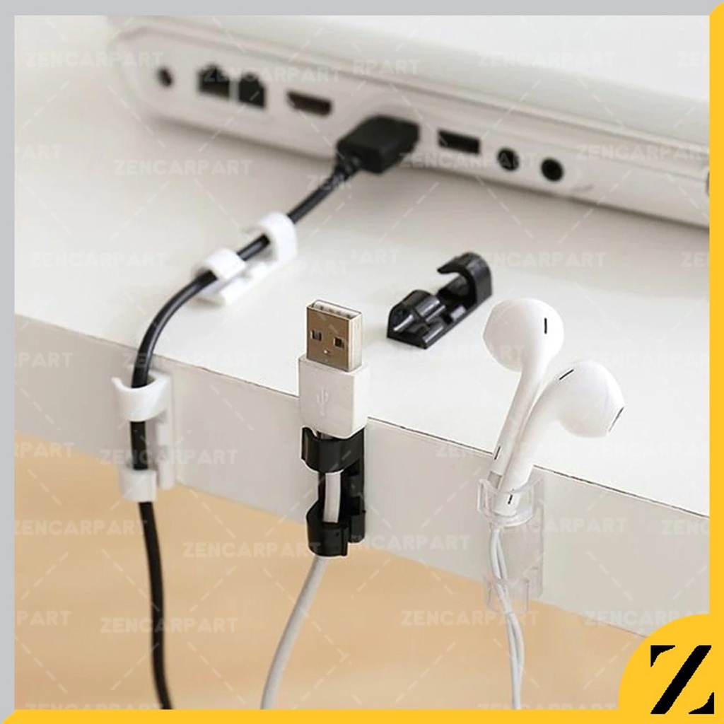 [DGB] CLAMP KLIP HOLDER KABEL CABLE CAS CASAN KECIL 20 PCS WIRE HOSE ORGANIZER COLOKAN MEJA DINDING MULTIFUNGSI SERBAGUNA