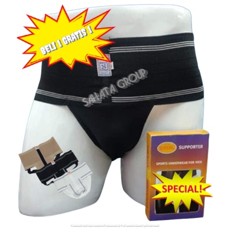 BUY 1 GET 1 Celana Dalam Supporter Turun Berok/ Celana Dalam Sporter OlahRaga/ CD Pria-COD/GALLERYTR