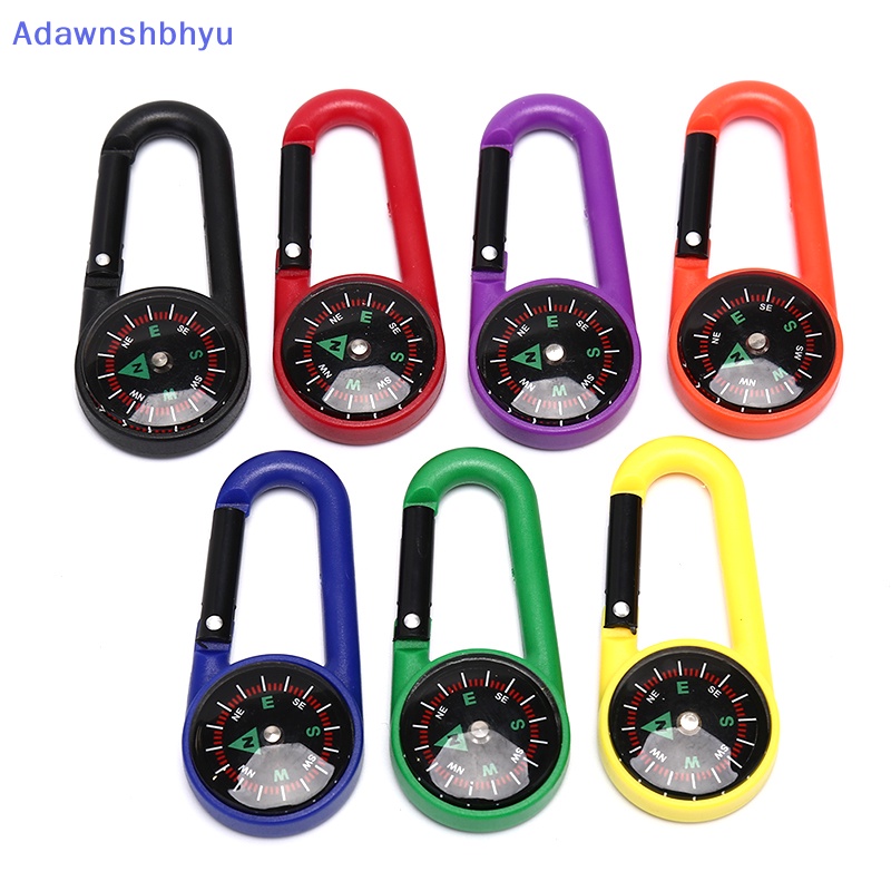 Adhyu Gantungan Kunci Portable Kompas Hiking Carabiner Kompas Outdoor Camping Ring Compass ID