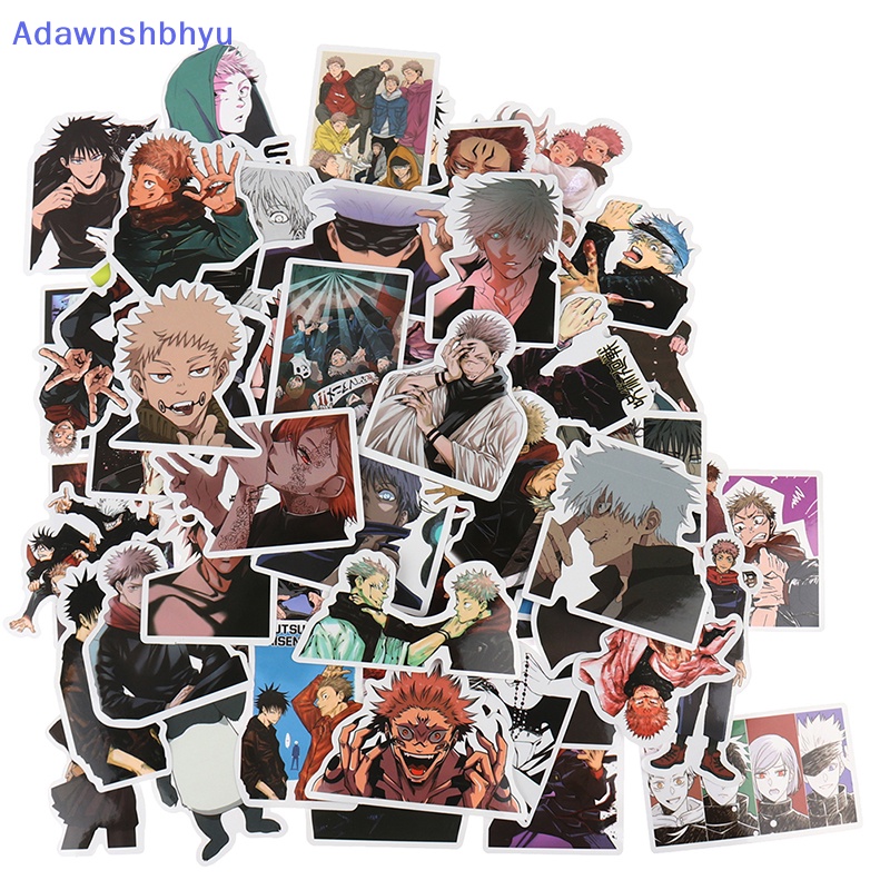 Adhyu 100pc Anime Jujutsu Kaisen Stiker Snowboard Laptop Bagasi Gitar Koper ID