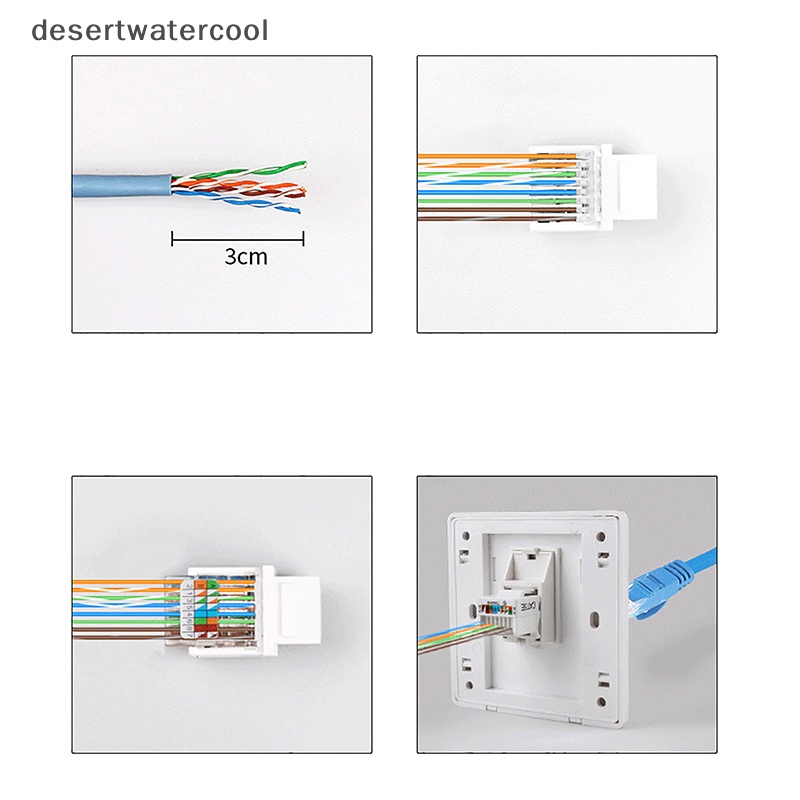 Deid 5PCS RJ45 Connector Informa Socket Stop Kontak Komputer Kabel Adaptor Jack Martijn