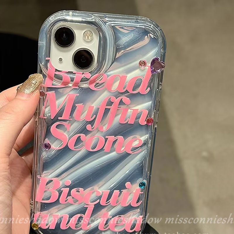 Case Kupu-Kupu Impian Kreatif Huruf Sederhana Kompatibel Untuk IPhone 7Plus XR 13 11 14 12 Pro MAX X7 6 6S 8plus XS MAX SE 2020kartu Warna Dazzle Mewah Case Kerut Stereo 3D