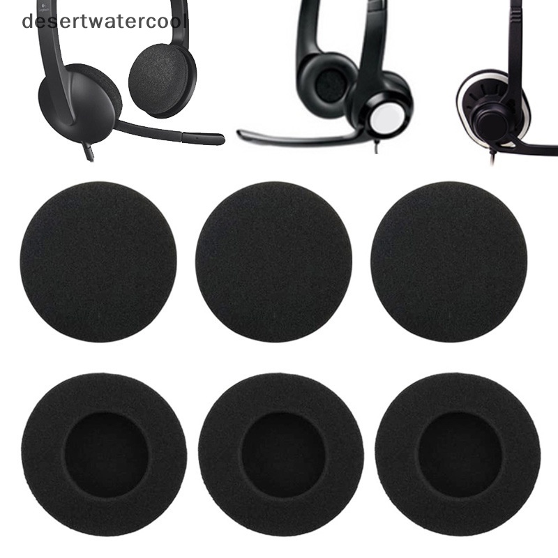 Deid 10pcs 60mm /2.4&quot; Pengganti Busa Telinga Pud Earpads Sponge Cushion Covers Untuk Logitech H600 Martijn