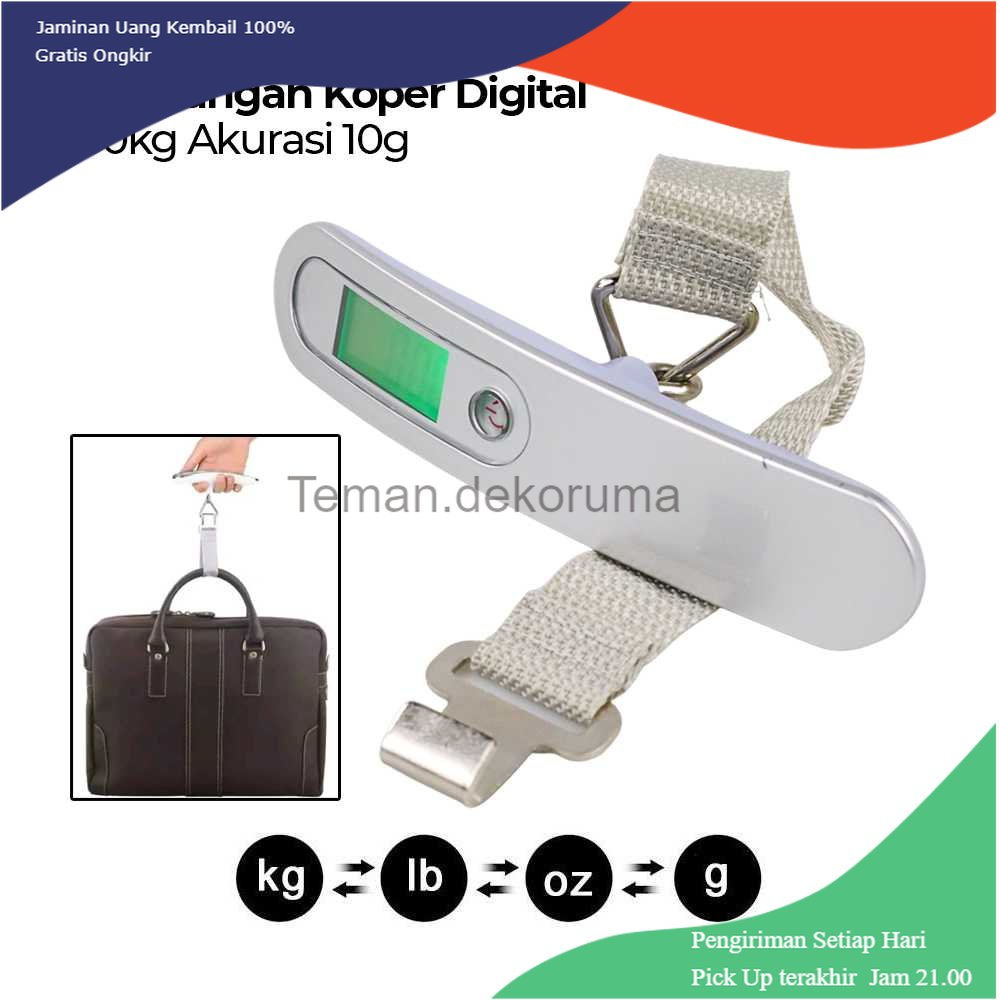 TD - DPR KBT Timbangan Koper Digital Portable Scale 50kg Akurasi 10g - QCS-16