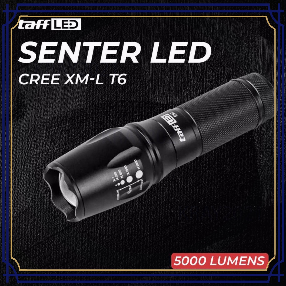 TaffLED Senter LED T6 26650 5000 Lumens - E97