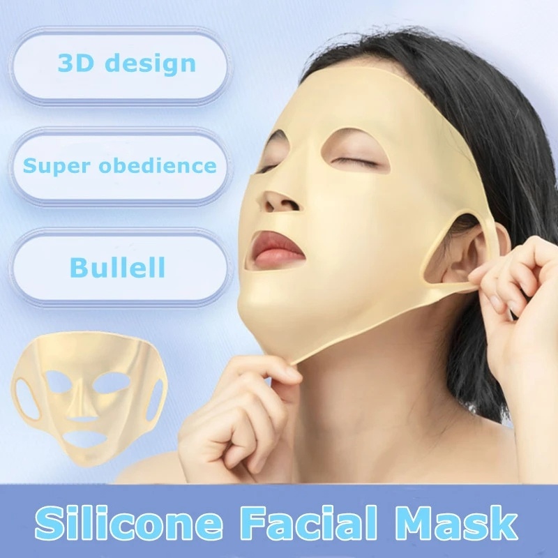 3d Silicone Facial Mask Cover/Reusable Anti Dropping Ear Hanging Facial Mask Fixed Cover/Aplikator Masker Wajah/Pelindung Wajah Pelembab Anti Penuaan/Alat Perawatan Kulit