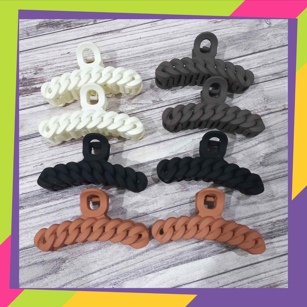 5076 / Paket usaha jepit rambut salon Korea model twist lebar 11cm isi 12pcs ( 1lusin )